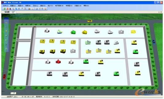 圖4 按照機床物理位置放置的電子地圖示意圖