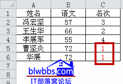 excel中國式排名