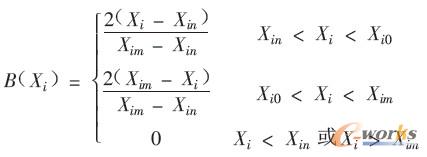 適度指標:半升并降梯形模糊隸屬度函數 適度指標:半升并降梯形模糊隸屬度函數