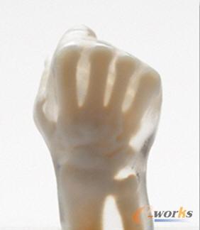 Objet Connex多材料3D打印機制造的3D打印手 Objet Connex多材料3D打印機制造的3D打印手