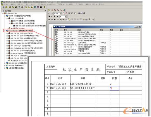 批次生產信息表