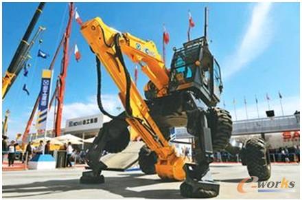 圖2 徐工的“鋼鐵蜘蛛俠”步履式挖掘機
