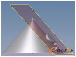 所選面與截面輪廓相切