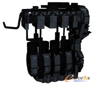 具有通風功能的曲軸箱通風系統的體網格