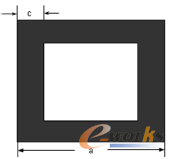 �D2 FSS��Ԫ�ߴ�a=48mm��c=7mm