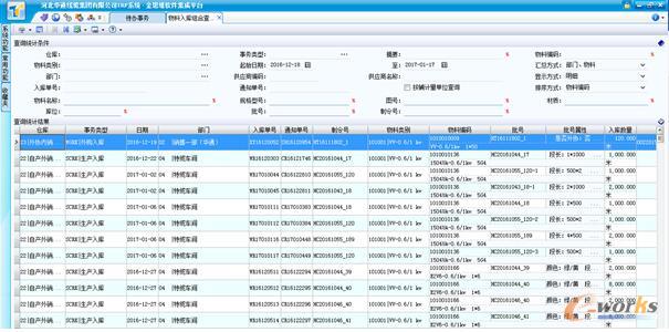 ERP系統操作界面