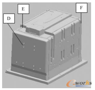 圖3 發泡模冷藏室模型