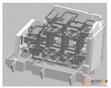 圖4 發泡模冷凍室內部結構