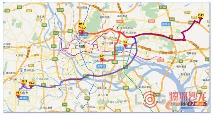 行駛軌跡及配送順序